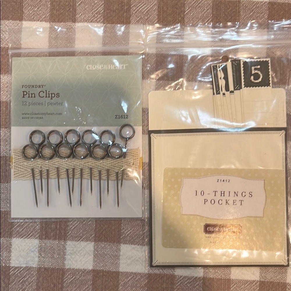 Foundry Pin Clips and Close To My Heart 10 - Things Pockets